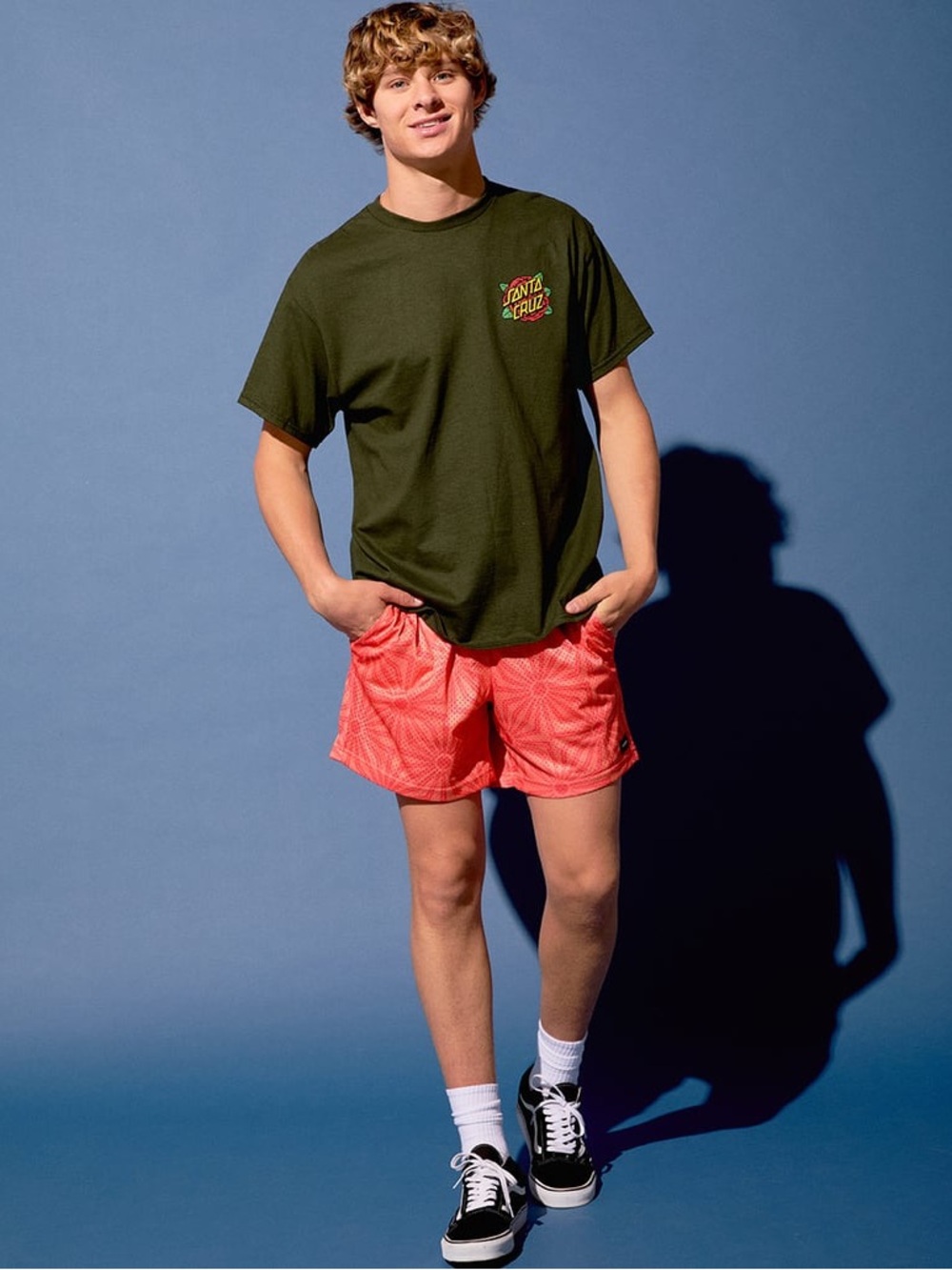 RSQ Coral Pattern Men’s Athletic Shorts